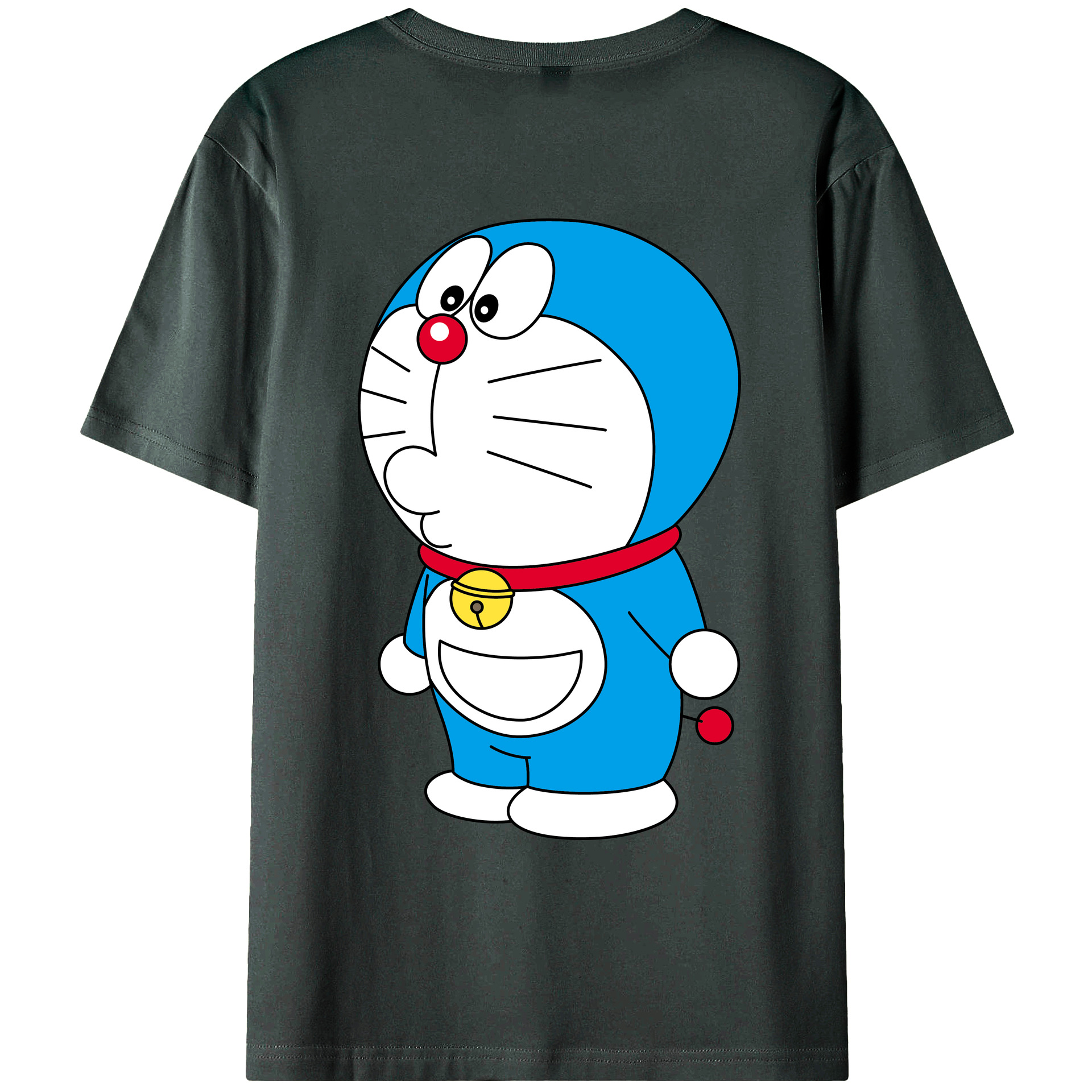 （画像用） ドラえもん Doraemon 綿100％ メンズ半袖Tシャツ（バックプリント） 通気性